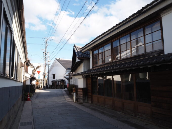3月上旬初めての上田蛭沢川を渡ると古き良き建物の密度が一気に増す宿場町柳町