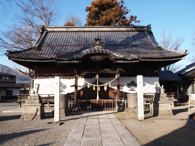3月上旬初めての上田北国街道常田科野大宮社拝殿