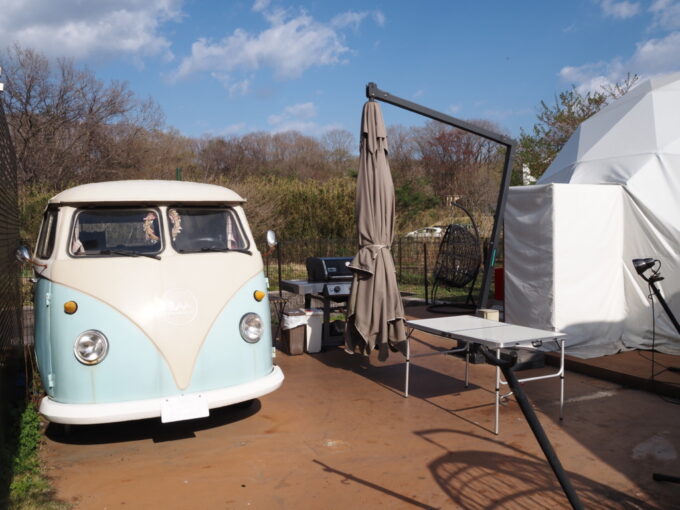 4月中旬那須温泉グランピングNenn（ネン）7ｍドームテントのLG-01