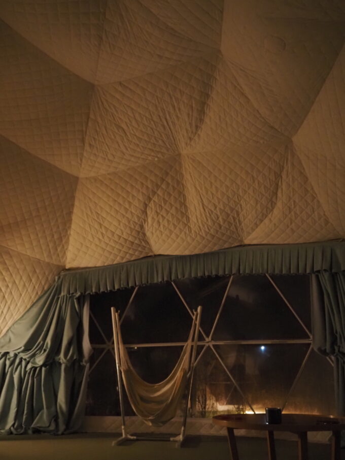 4月中旬那須温泉グランピングNenn（ネン）のんびりと酒を呑みつつ過ごすドームテントの独特な世界観