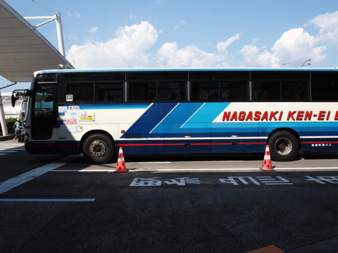 5月中旬長崎空港から長崎県営バスのリムジンバスで市内へ