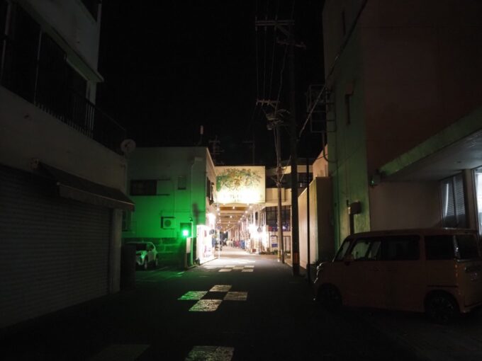 6月上旬いつもより半月早い八重山旅石垣島での最後の夜夜闇に浮かぶユーグレナモールに旅の終わりの切なさを噛みしめる