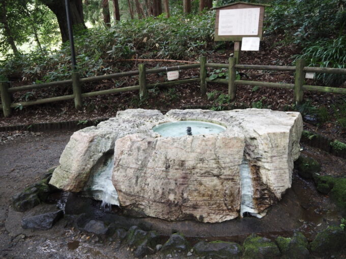 8月末日水戸初めての偕楽園寒水石の白さがうつくしい吐玉泉