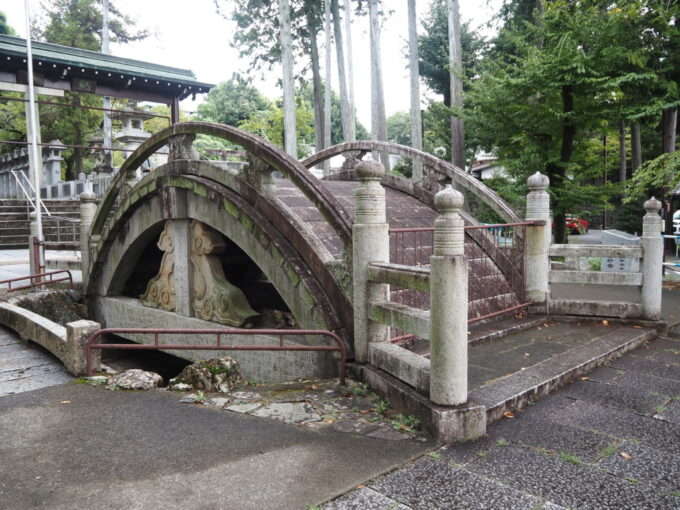 9月上旬7年ぶりの犬山針綱神社の見事な石造りの太鼓橋